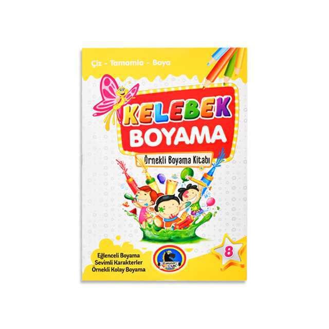 4E Kelebek Boyama Kitabı 32 Sayfa