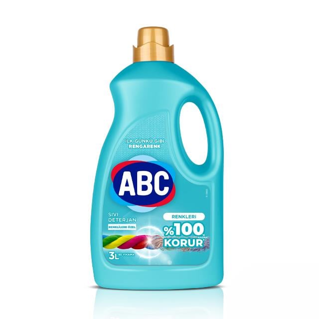 Abc Sıvı Çamaşır Bakım Renkliler 3000ml