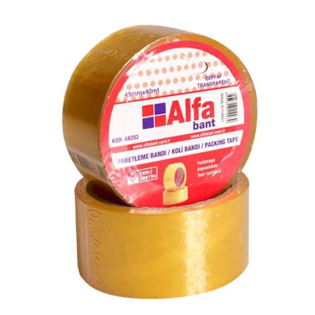 Alfa 40 Mt. Şeffaf Koli Bandı