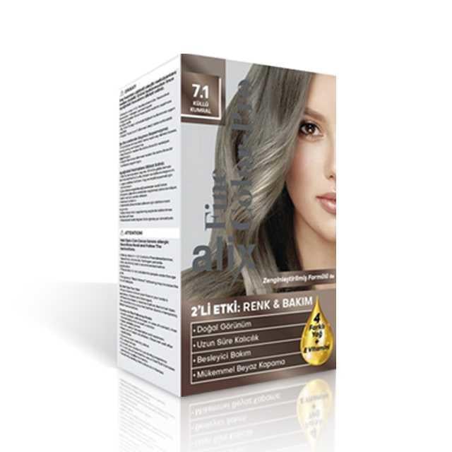Alix Set Saç Boyası 7.1 Küllü Kumral
