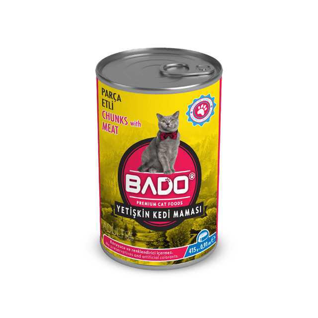 Bado Konserve Yaş Kedi Maması Etli 415gr