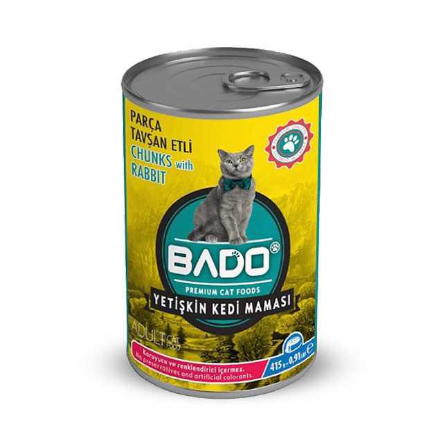 Bado Konserve Yaş Kedi Maması Tavsanlı 415gr