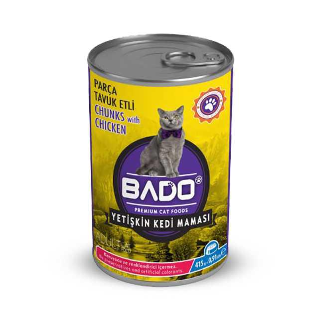 Bado Konserve Yaş Kedi Maması Tavuklu 415gr