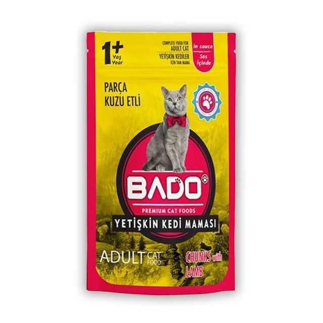 Bado  Yaş Kedi Maması Kuzu Etli 85gr