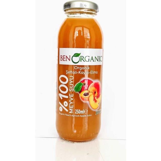 Benorganic Kayısı  - Şeftali Suyu 250ml