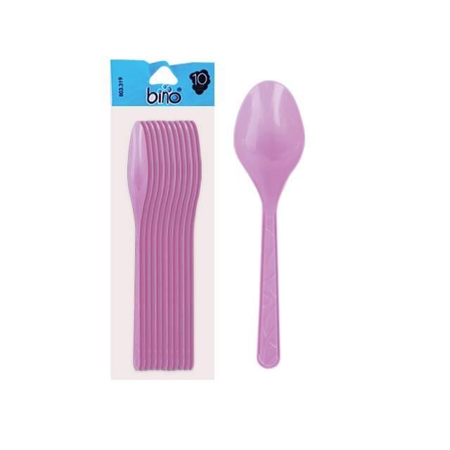 Bino 319 Plastik Lüx Büyük Renkli Kaşık 10lu