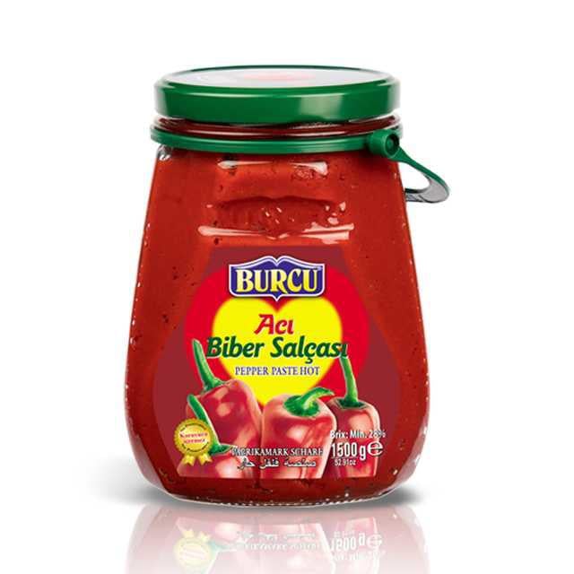 Burcu Biber Salça Acı 1500gr Cam