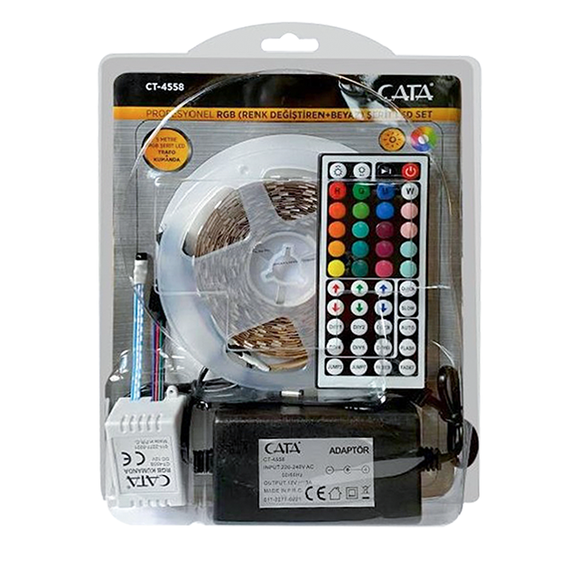 CATA 4558 5mt 3-CIPLI RGB KUMANDALI SERIT LED