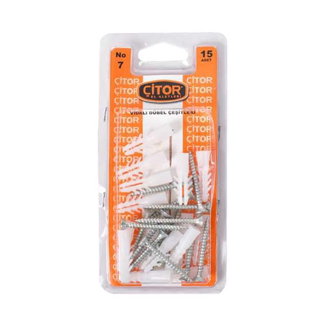 Cıtor Ctr-074 15adet Vidalı 7no Dubel