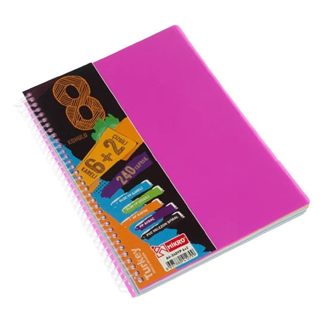 Defter 240 Yaprak A4 Eko 6+2 Ayraçlı