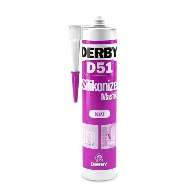 Derby D51 500gr Silikonize Mastik Beyaz