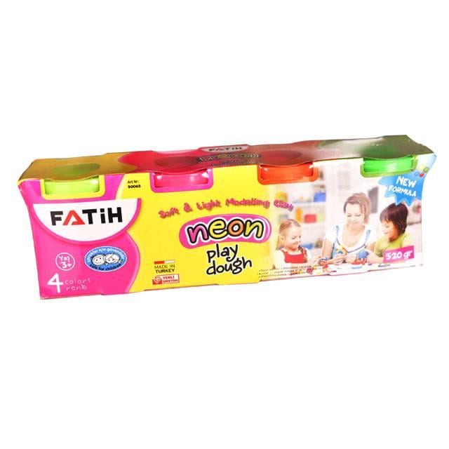 Fatih 520 gr 4 lü Oyun Hamuru Neon