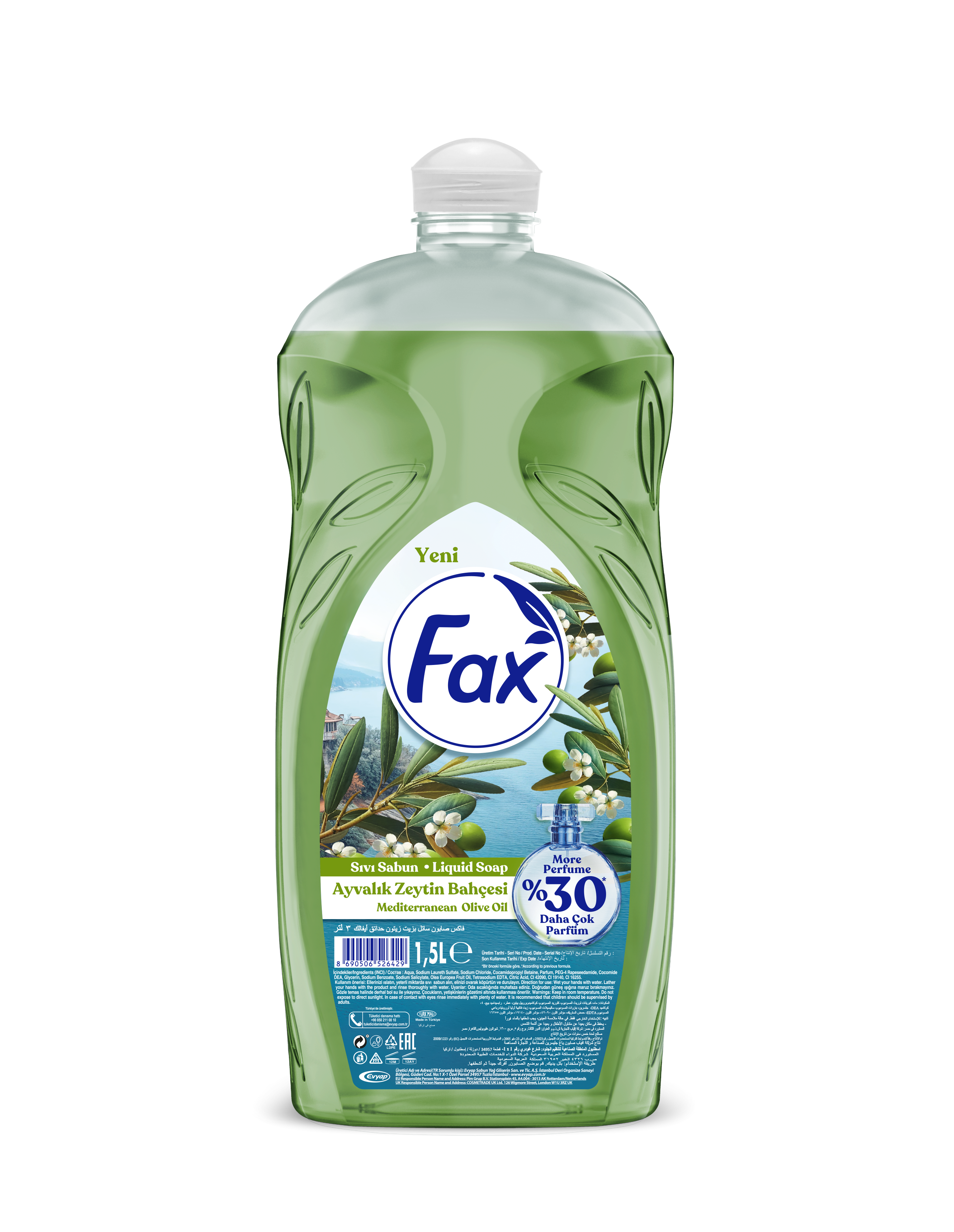 Fax Sıvı Sabun 1,5lt Zeytinyağlı