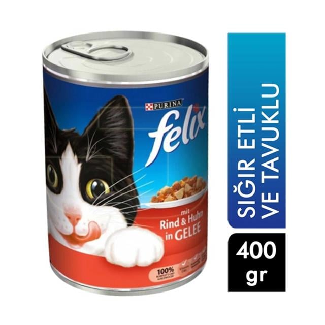 Felix Konserve Sığır Etli  Yaş Kedi Maması 400gr
