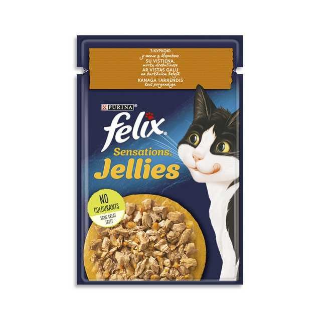 Felix Sensation Tavuk+Havuçlu Pouch 85gr