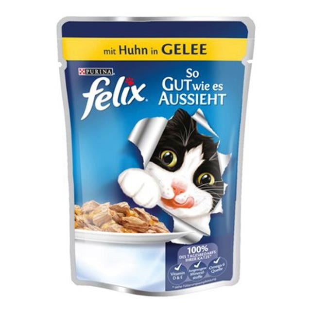 Felix Tavuklu Soslu Tam Yaş Kedi Maması Pouch 80gr