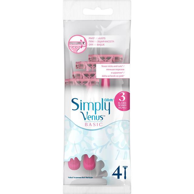 Gillette Simple Venüs 3 Basic  4Lü Poşet