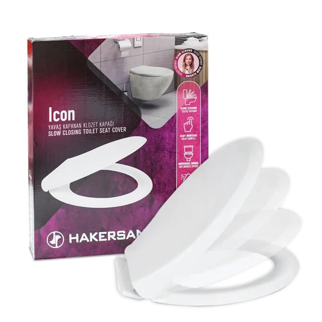 Hakersan İcon Yavaş Kap Klozet Kapağı