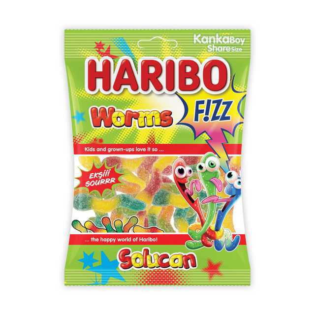 Haribo  Fızz Solucan 70gr