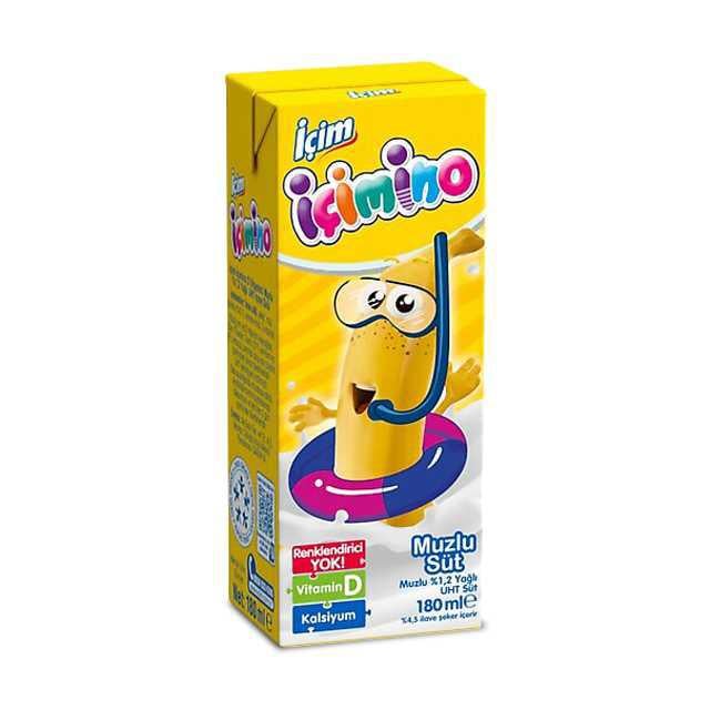 İçim İçimino Muzlu Süt 180 Ml.Uht