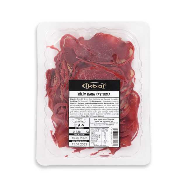 IKBAL DILIMLI PASTIRMA TARTILI kg