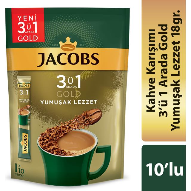Jacobs 3 in 1 Gold Yumuşak 10 lu