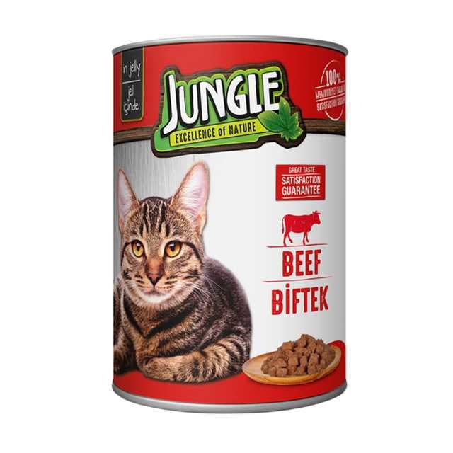 Jungle Kedi Konserve Biftekli 400gr