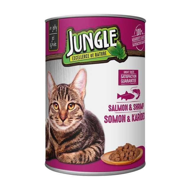 Jungle Kedi Konserve Somonlu & Karidesli 400gr