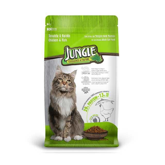 Jungle Kedi Maması Tavuklu & Balıklı 1,5 kg