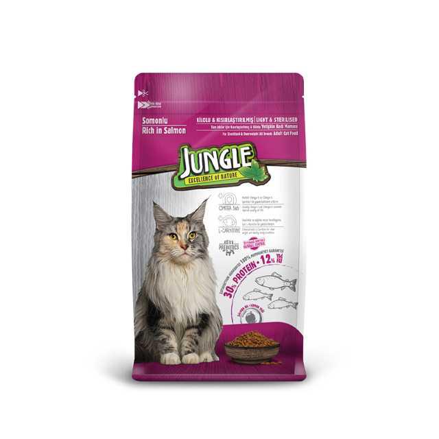Jungle Kısır Kedi Maması Somonlu 500 gr