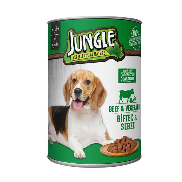 Jungle Köpek Konserve Biftek & Sebzeli 400gr