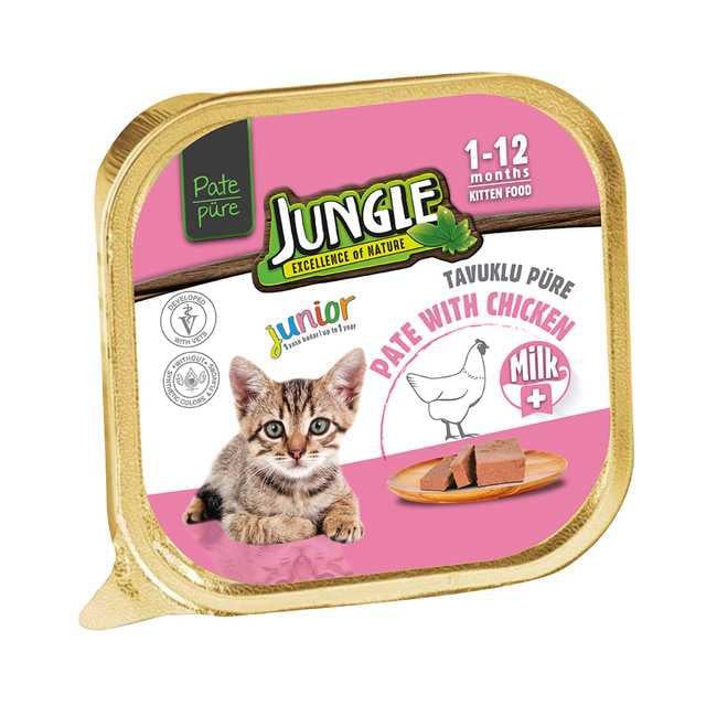Jungle Yavru Kedi Püre Süt & Tavuklu 100gr