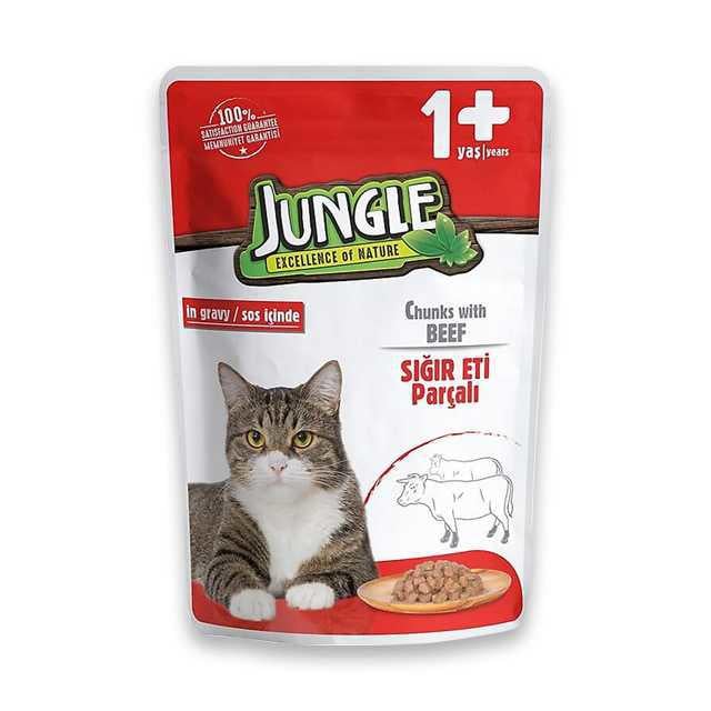 Jungle Yetişkin Kedi Pouch Dana Etli 100gr