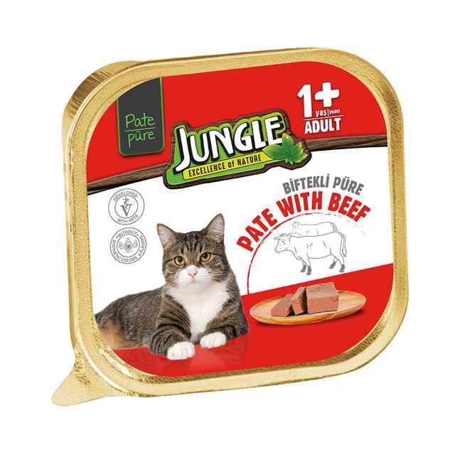 Jungle Yetişkin Kedi Püre Dana Etli 100gr