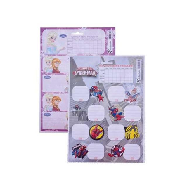 K.Color 3 lü Ders Proğramlı Okul Etiketi