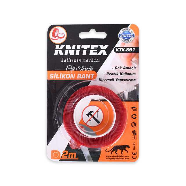 Knıtex Ktx-891 2mt Silikonlu Çift Taraflı Bant
