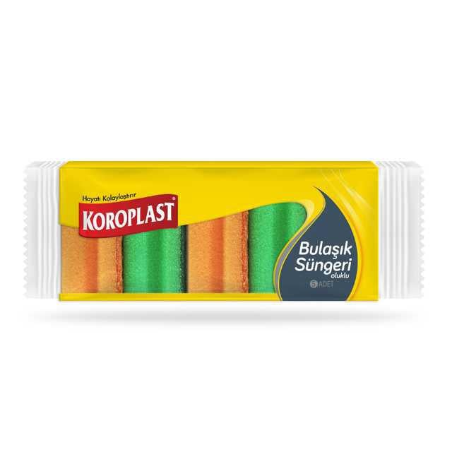 Koroplast Bulaşık Süngeri Oluklu 5 li