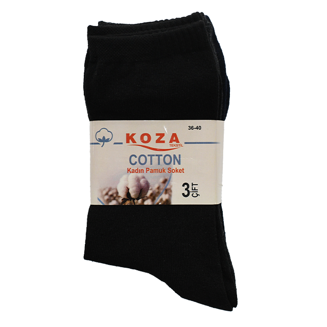 KOZA BAYAN 3 lu KOTON SOKET CORAP