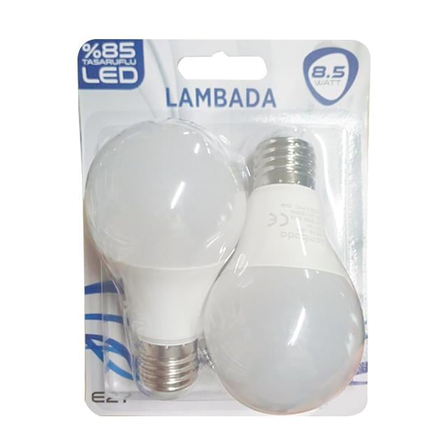 Lambada 8,5W 2Li Beyaz Led Ampül