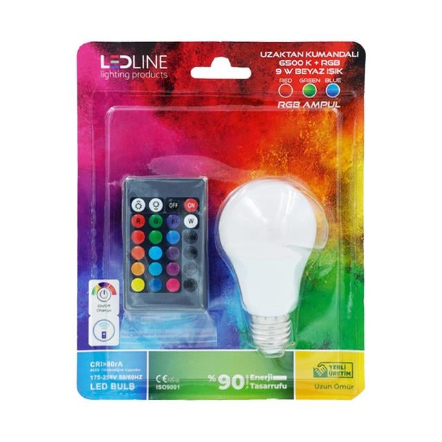 LEDLINE 1-RGB 2-9w BEYAZ LED AMPUL SET