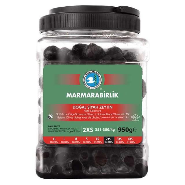 Marmarabirlik 2Xs Doğal Siyah Zeytin 950 Gr