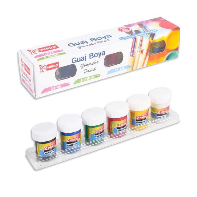Mikro Gj-6 6 lı Guaj Boya Şise