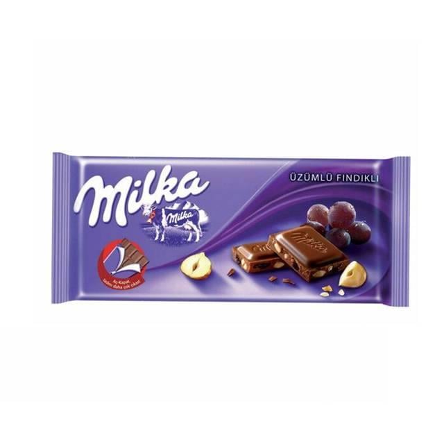 Milka Tablet Üzümlü Fındıklı 80gr