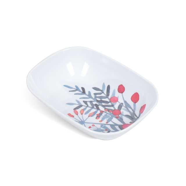 Nazen 17cm Kare Kayık Tabak Desenli