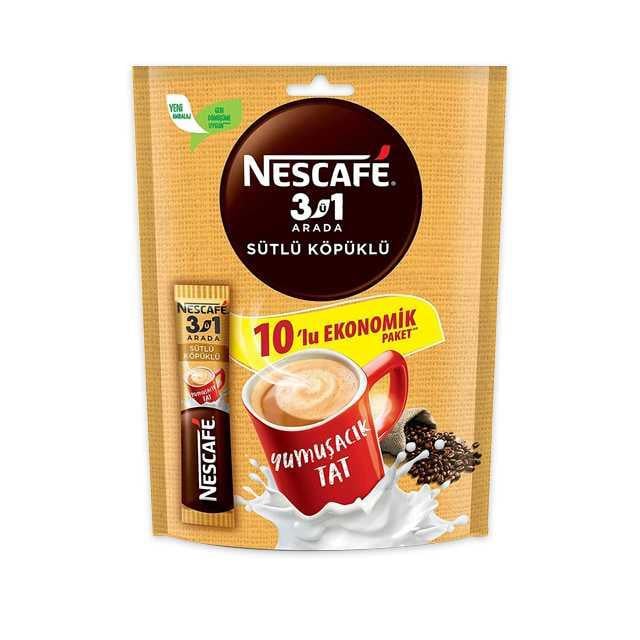 Nescafe 3 ü 1 Arada Sütlu Kopuk 10lu
