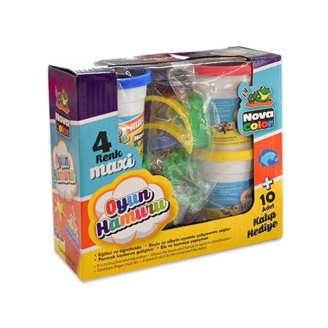 Nova Color Nc-4155 4 lü Maxi Oyuncaklı Oyun Hamuru