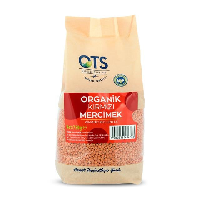OTS ORGANIK KIRMIZI MERCIMEK 750gr