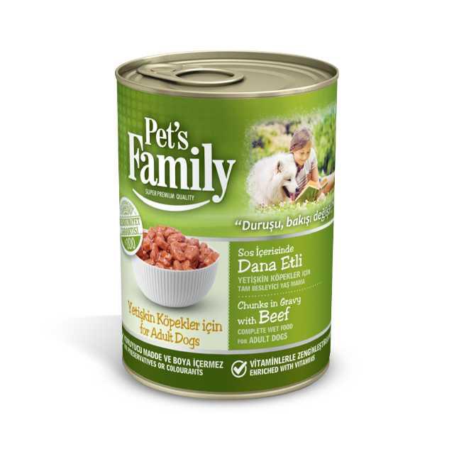 Pets Family  Köpek Konserve Dana 400gr