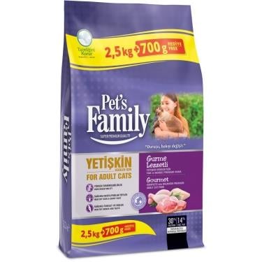 Pets Family Yetişkin Kedi Maması Gurme 2500+700g