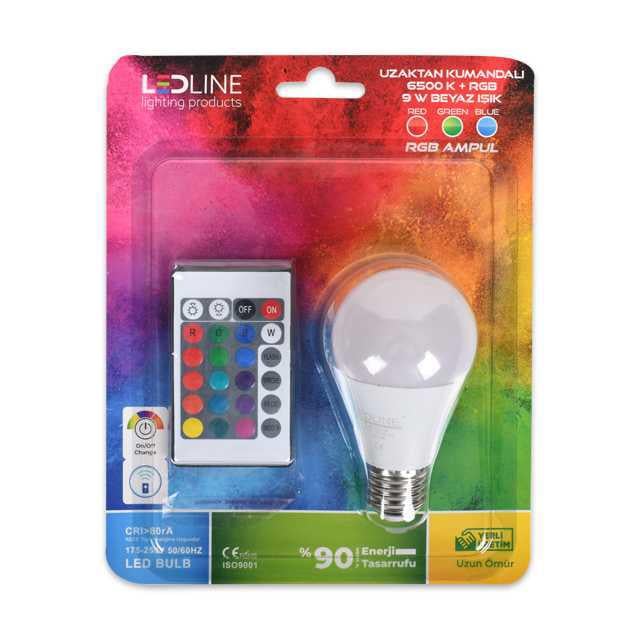 Redline 9w Kumandalı Beyaz+Rgb Led Ampul